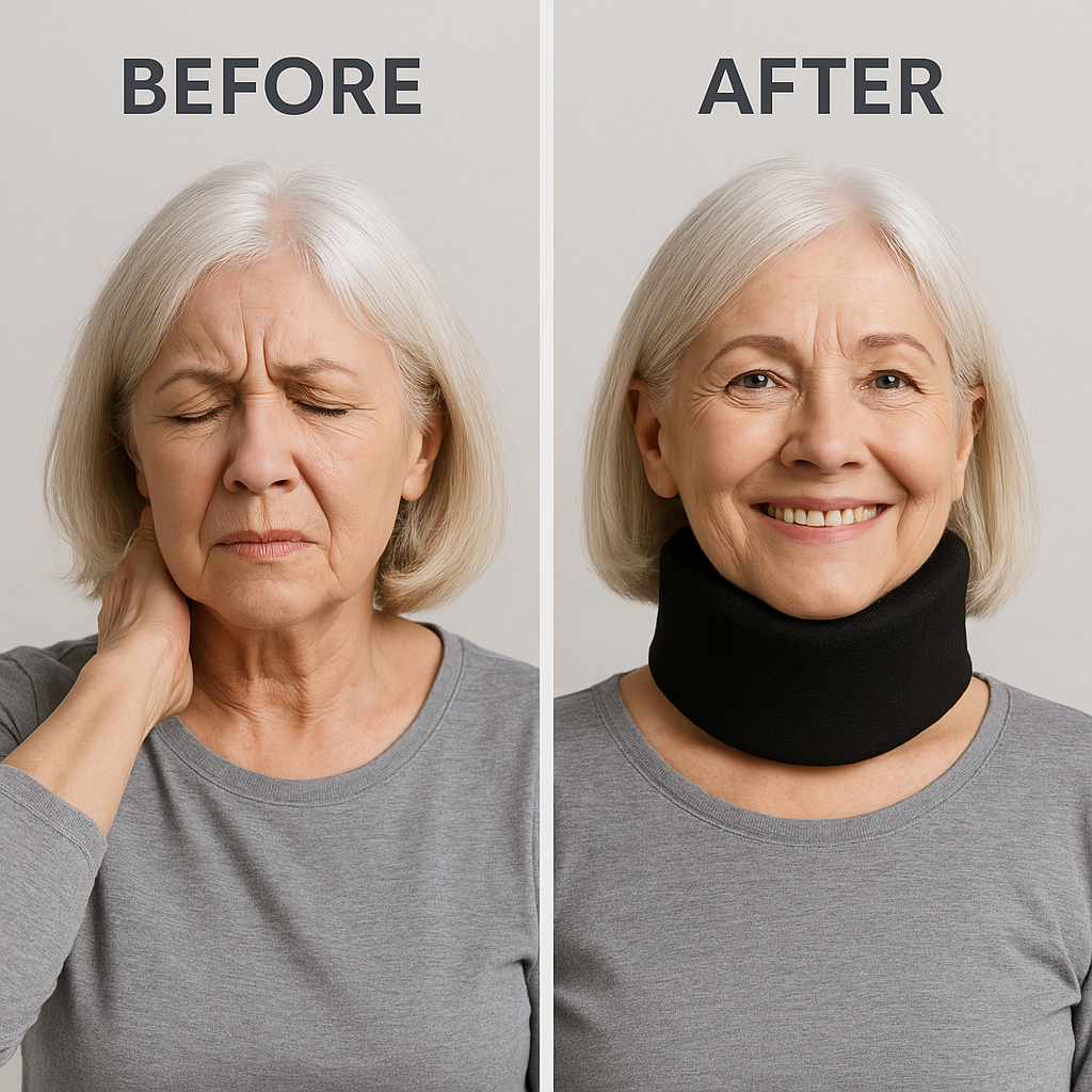MagnetCure Magnetische Premium Nackenbandage - Schmerzlinderung & Entspannung durch Wärme & Therapie