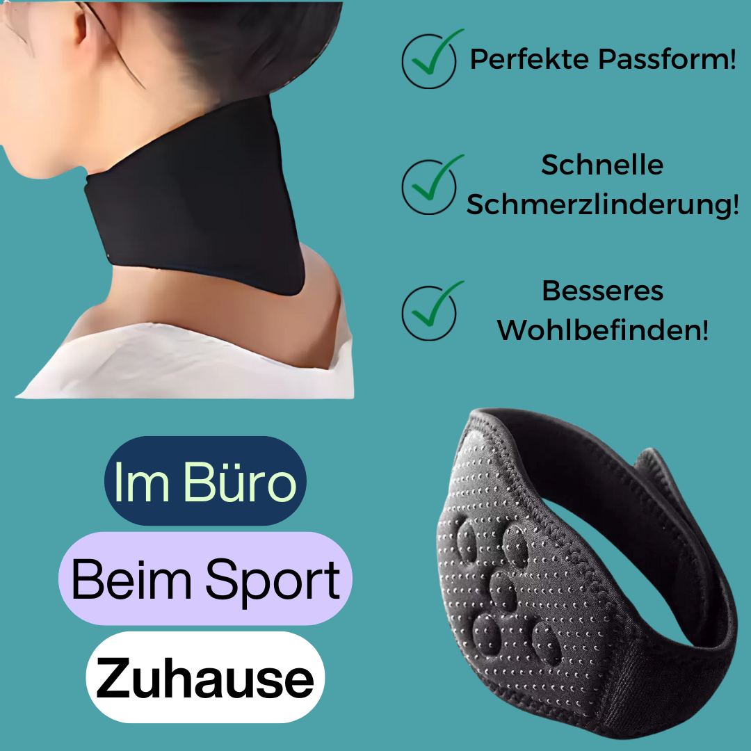 MagnetCure Magnetische Premium Nackenbandage - Schmerzlinderung & Entspannung durch Wärme & Therapie