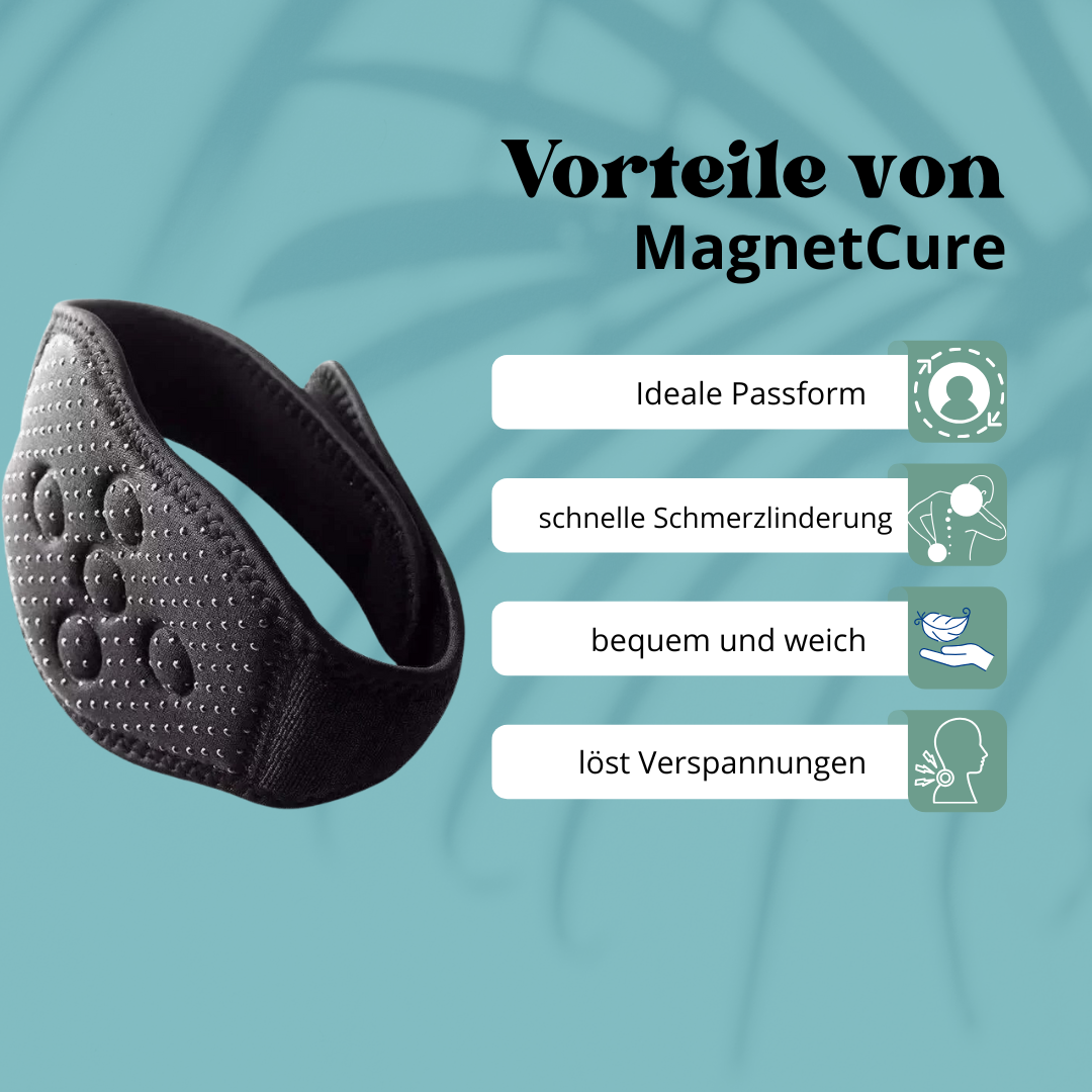MagnetCure Magnetische Premium Nackenbandage - Schmerzlinderung & Entspannung durch Wärme & Therapie