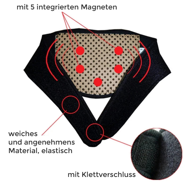 MagnetCure Magnetische Premium Nackenbandage - Schmerzlinderung & Entspannung durch Wärme & Therapie